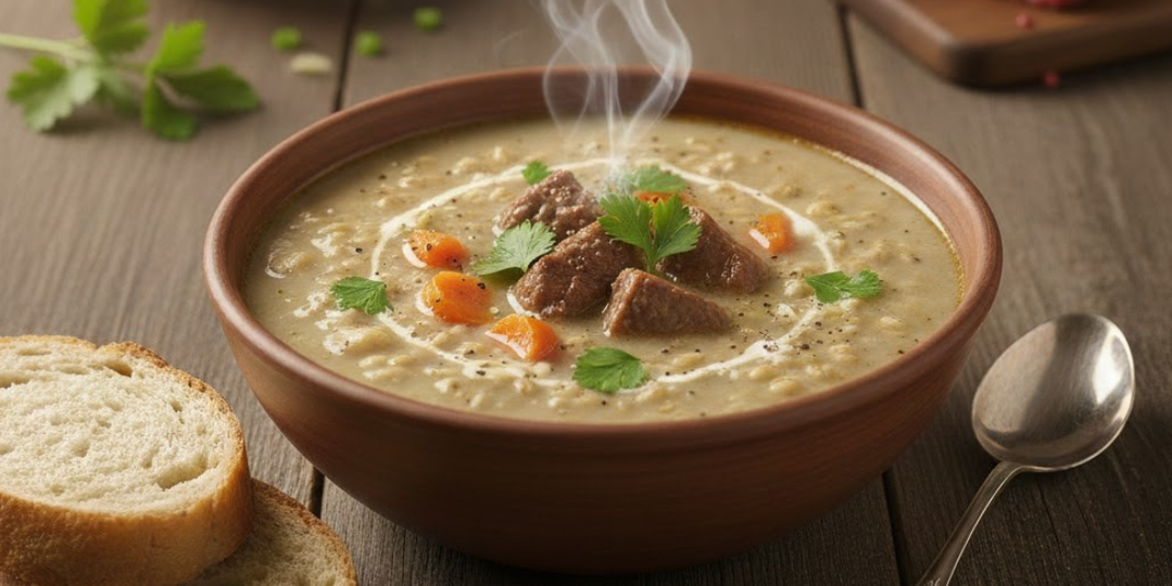 Oat Soup with Meat 