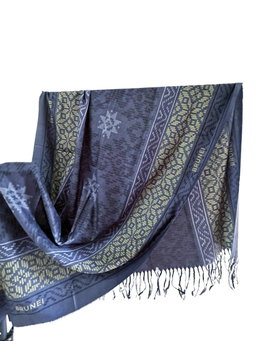 Brunei Scarf Motif (Dark Grey)