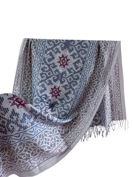 Brunei Scarf Motif (Light Grey)