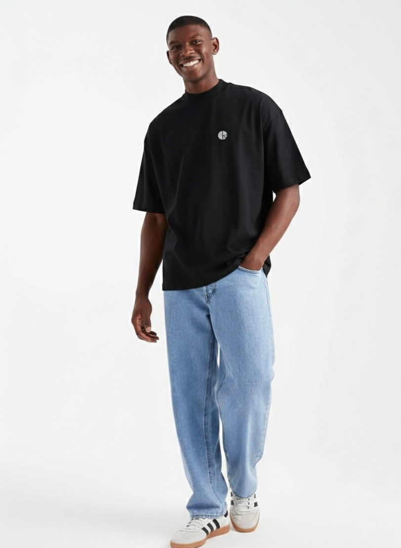 Mens' Logo Textured Cotton T-shirt