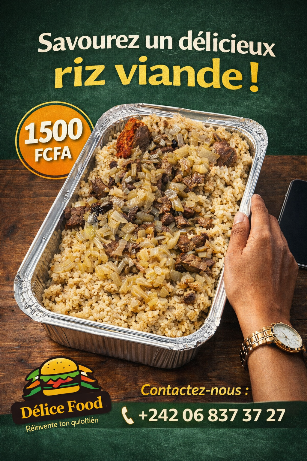 Riz viande