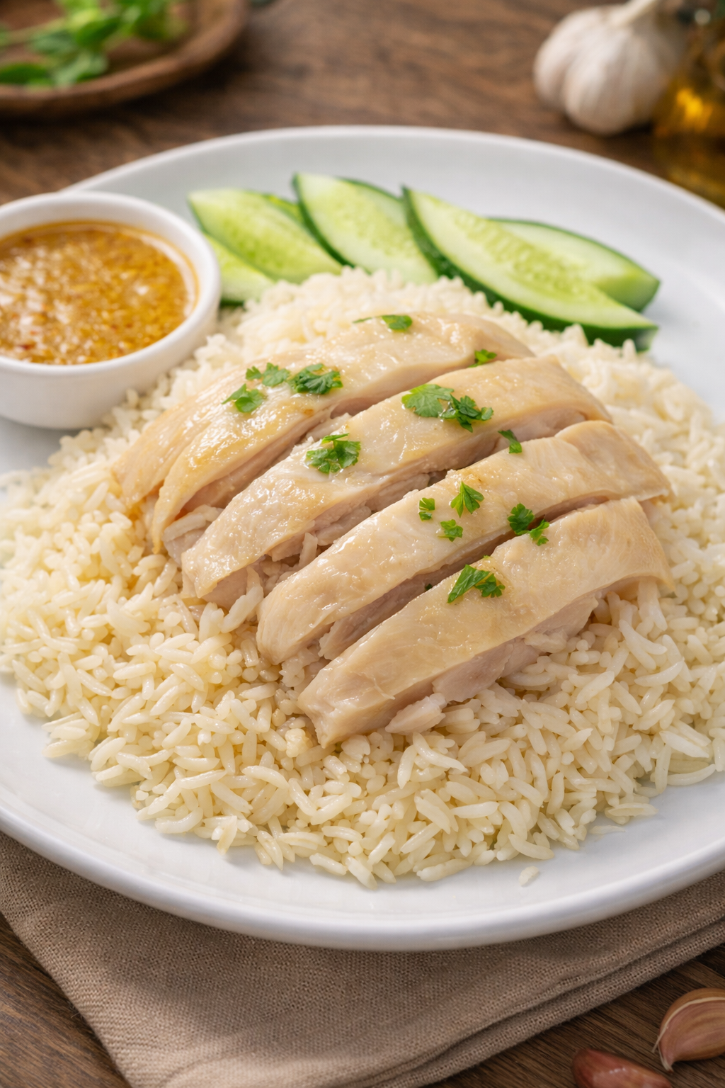 Hainanese Steamed Chicken Rice_0