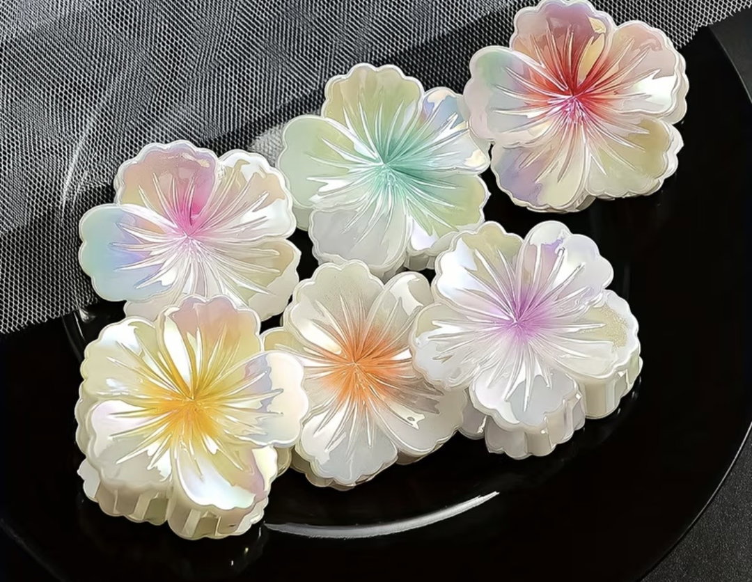 Cabbage Rose Flower Clips