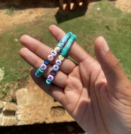 Customized Clay/ Seed Bead Bracelets Letters 