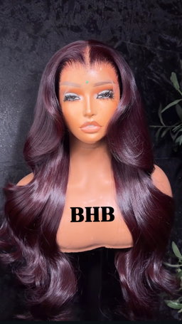 Rubis Muse | L'Icône du Raw Hair Burgundy 24"pouces 