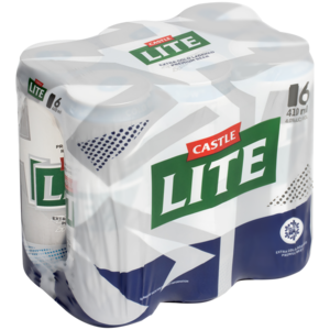 Castle Lite Beer 6 x 410ml