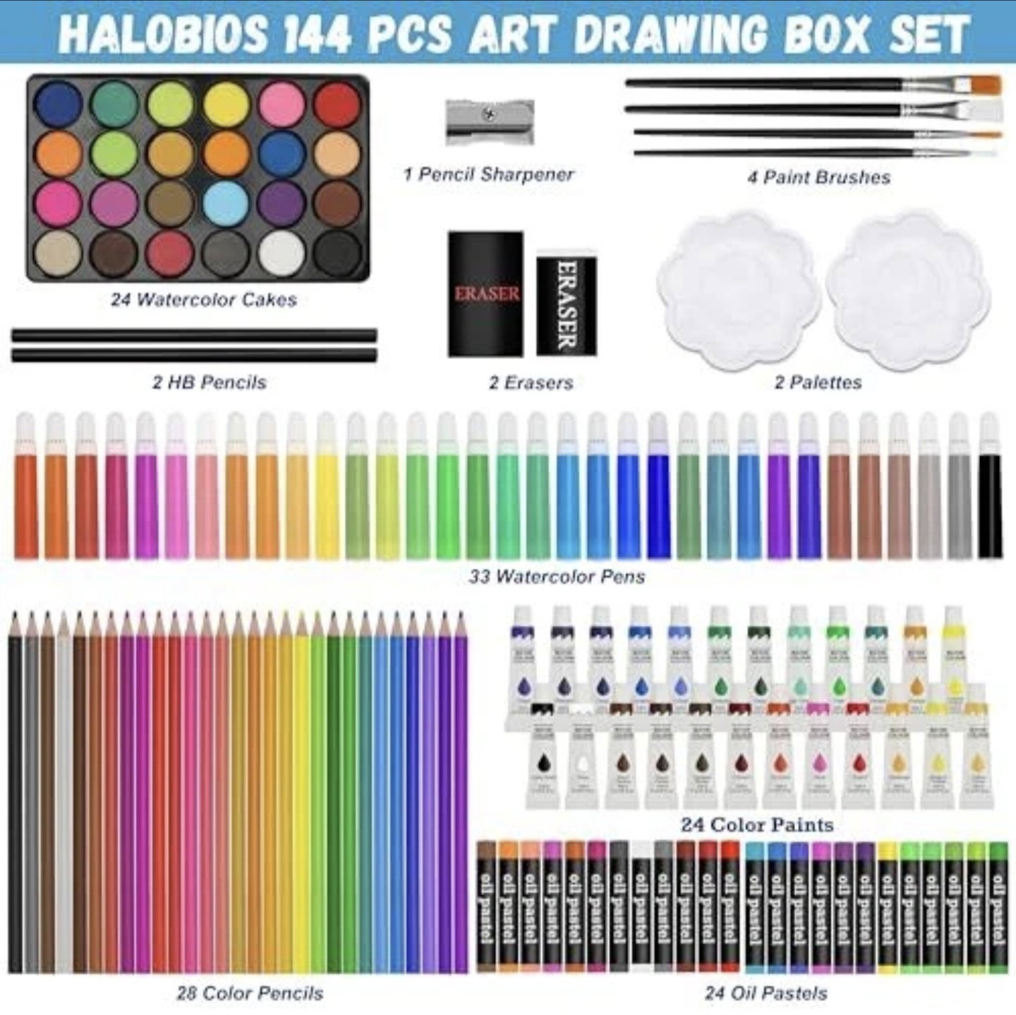 Children Art/coloring Set with markers, crayons, paint etc_9