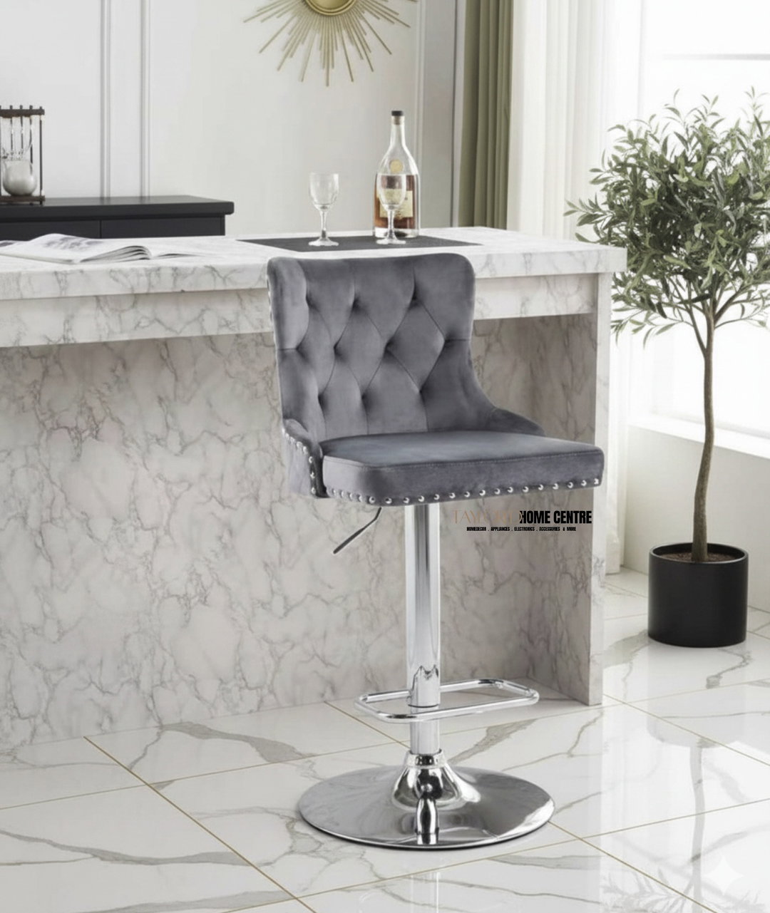 Velvet Suede Bar Stools