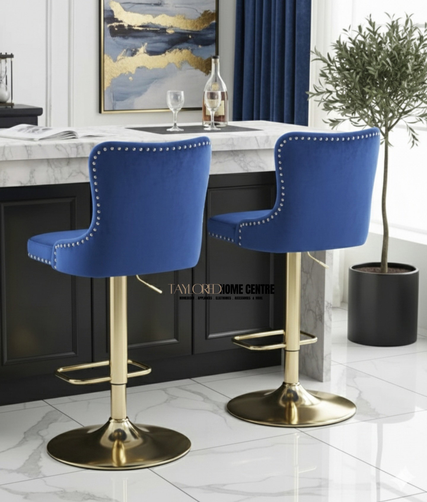 Velvet  Suede Bar Stools _7