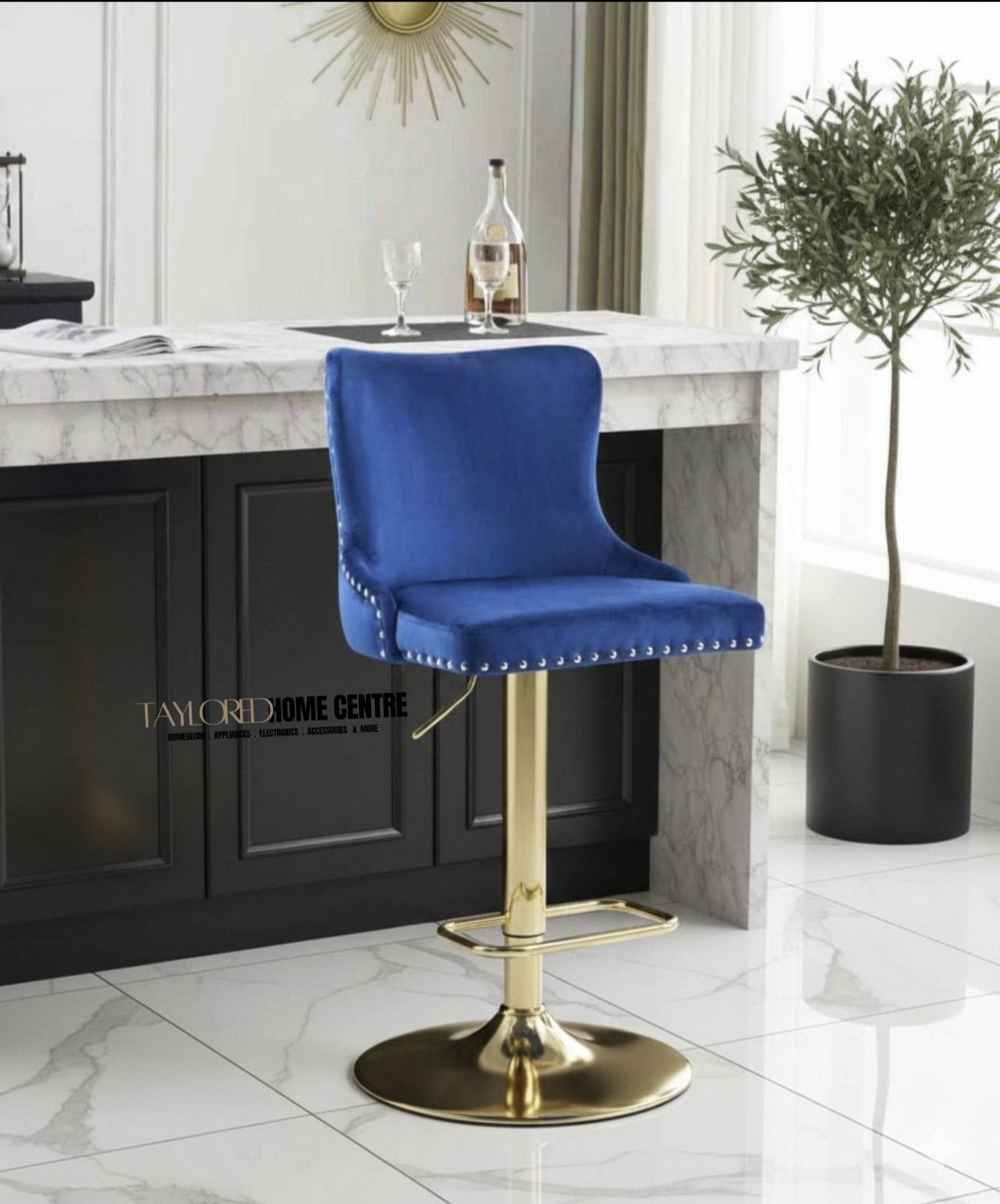 Velvet  Suede Bar Stools _5