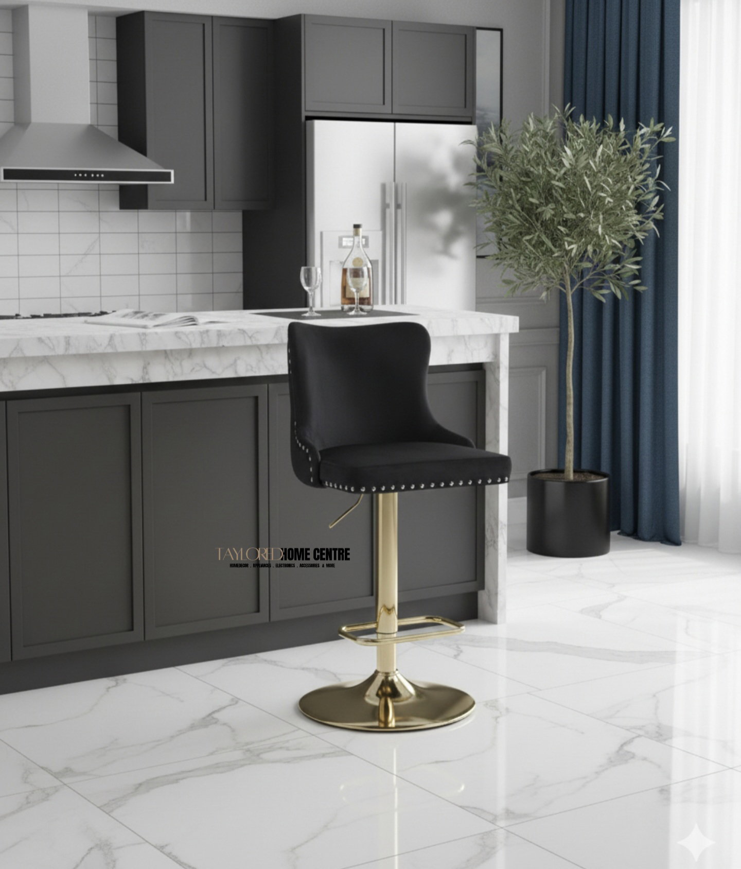 Velvet  Suede Bar Stools _13