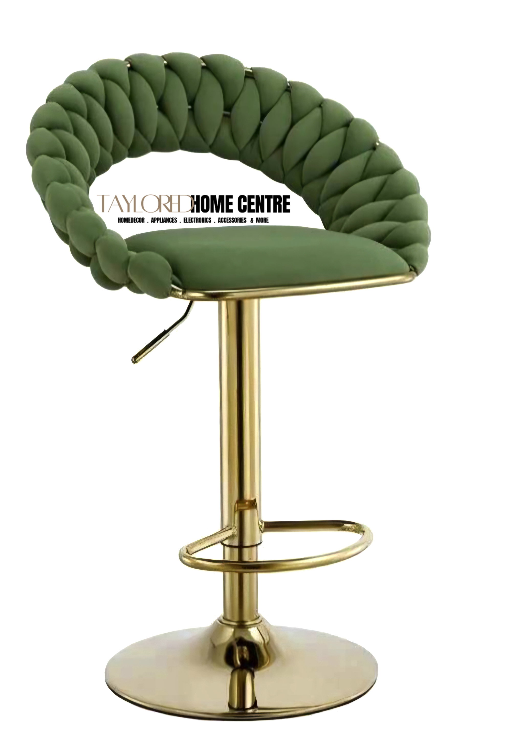 Green Velvet Suede Bar Stool_2