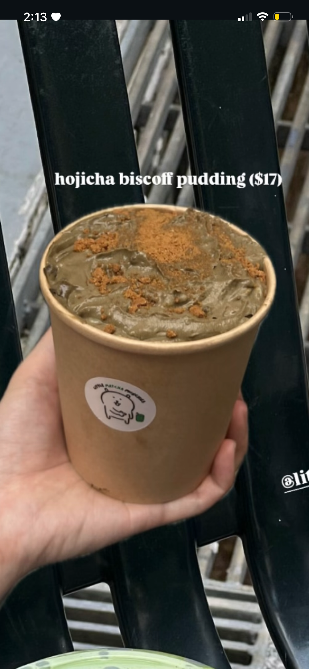 [PINT] Hojicha Biscoff Pudding