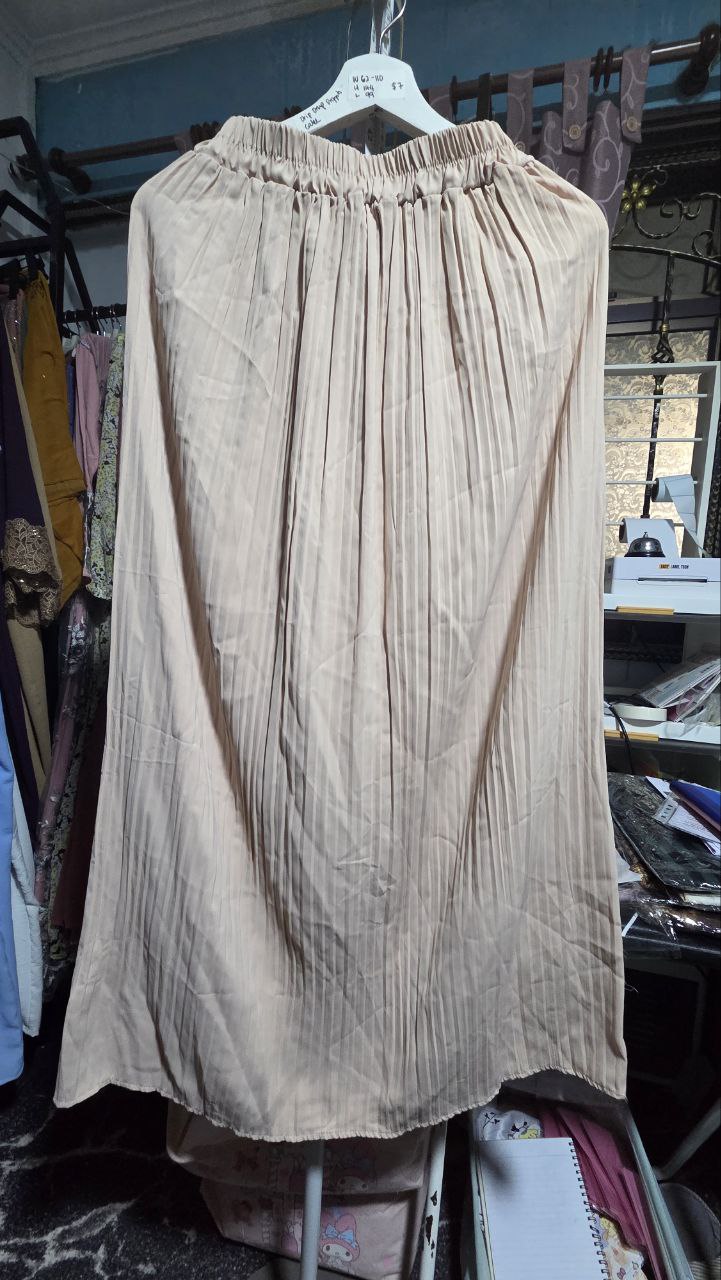 PL Beige Pleated Skirt