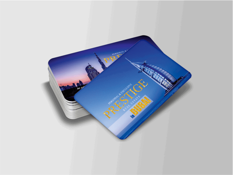 Business Card - Rounded Corner Gold Foil spot UV Velvet Lamination