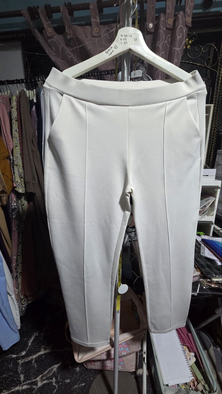 PL White Scuba Pants_0