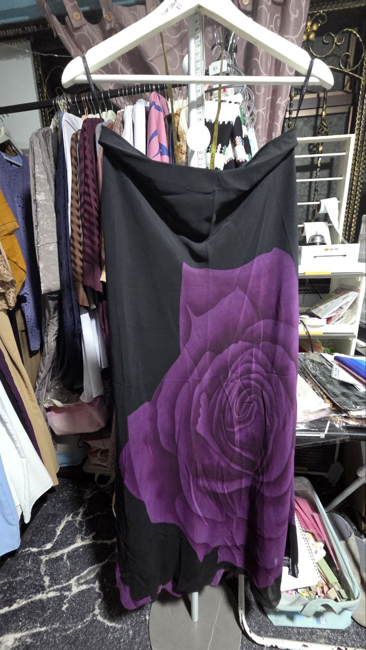 PL DANIEL YAM Purple Flower Skirt, Size M