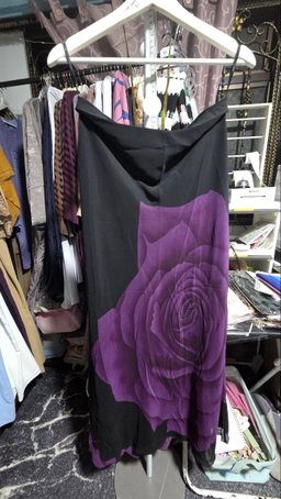PL DANIEL YAM Purple Flower Skirt, Size M