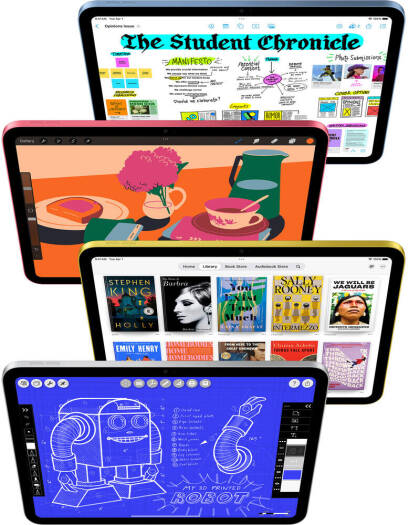 Apple iPad, 11" Liquid Retina Display, A16 Chip, 5-C CPU, 4-C GPU, 16-C Neural Engine, 128GB Storage, 12MP Rear & Front Camera, Touch ID,_2