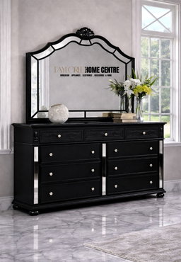 Furniture of America Viktoria Traditional Wood King & Queen Poster Bed in Black & Grey