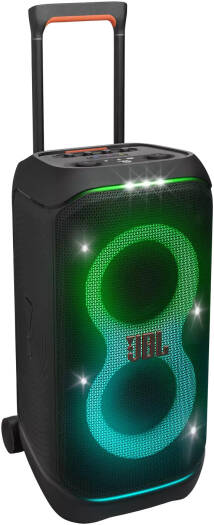 JBL PartyBox Stage 320 Portable Bluetooth Speaker, With Wheels, 5.4 Bluetooth, 240W, Splash Proof, Multi Speaker Connection, Dual Mic & Guitar Inputs, 18 Hours Max Playing Time
