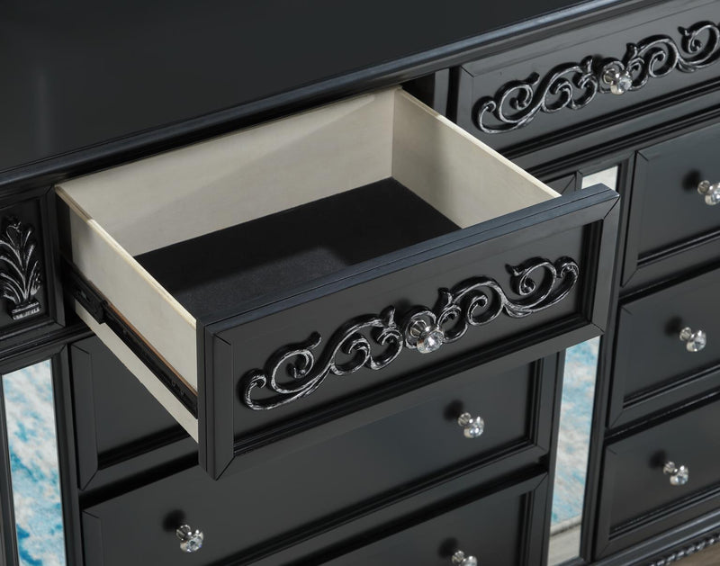 Furniture of America Viktoria Traditional Wood King & Queen Poster Bed in Black & Grey_12