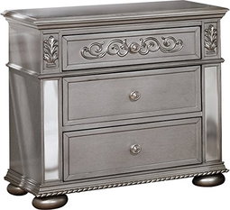 Furniture of America Viktoria Traditional Wood King & Queen Poster Bed in Black & Grey