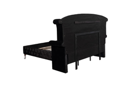 Deanna Diamond Upholstered Eastern Wingback Bed 