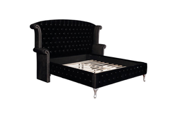 Deanna Diamond Upholstered Eastern Wingback Bed 