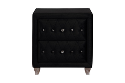 Deanna Diamond Upholstered Eastern Wingback Bed 