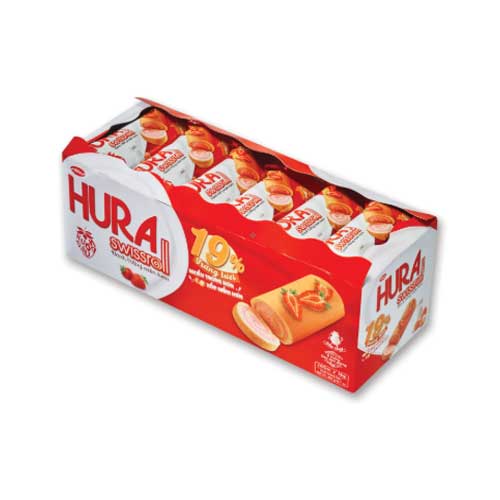Strawberry flavor hura swissroll