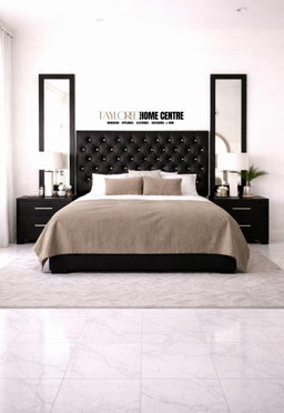 Upposted Headboard Size KING & QUEEN (Available In Black, White, Grey & Brown