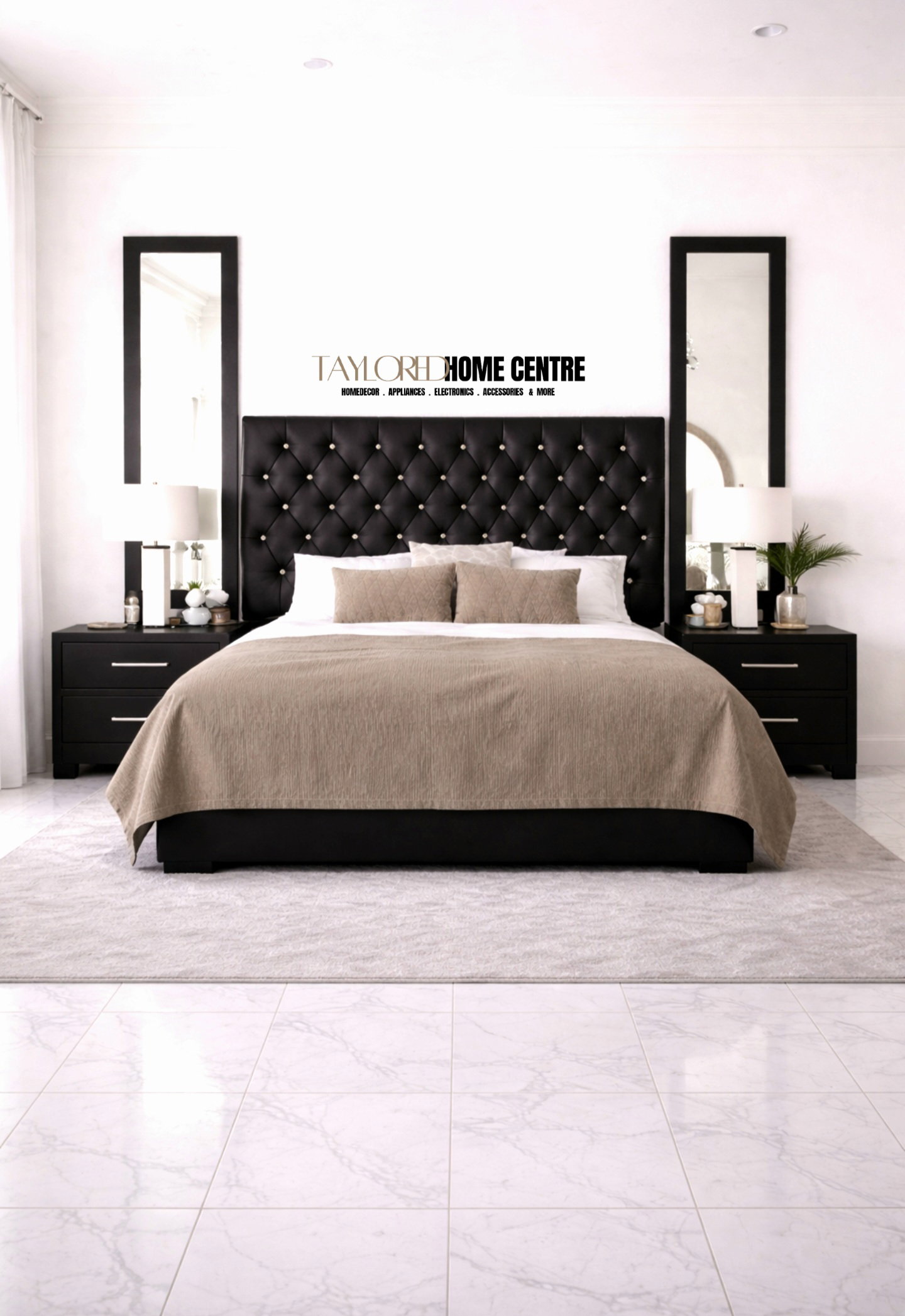 Upposted Headboard Size KING & QUEEN (Available In Black, White, Grey & Brown_7