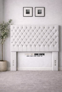 Upposted Headboard Size KING & QUEEN (Available In Black, White, Grey & Brown
