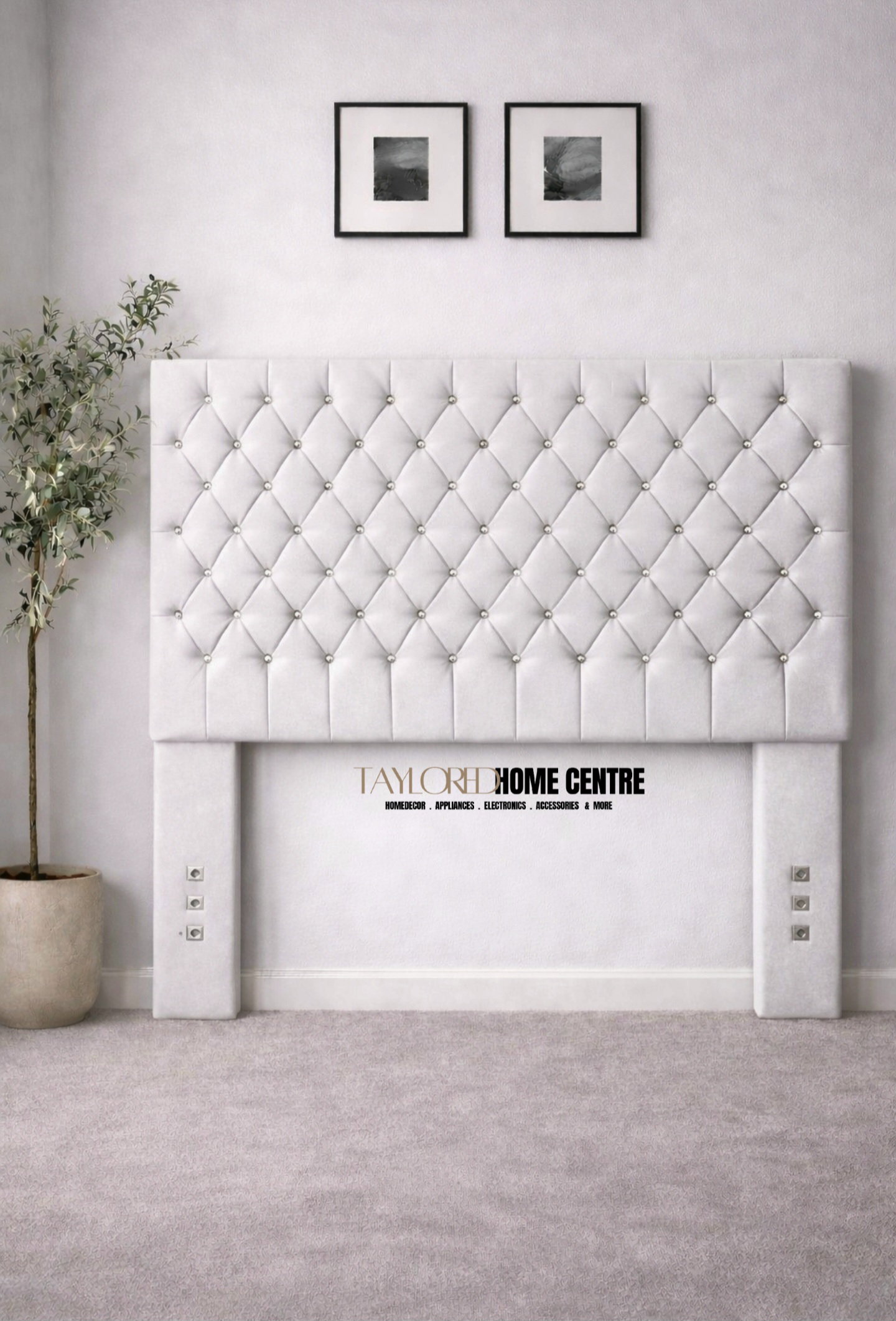 Upposted Headboard Size KING & QUEEN (Available In Black, White, Grey & Brown_4