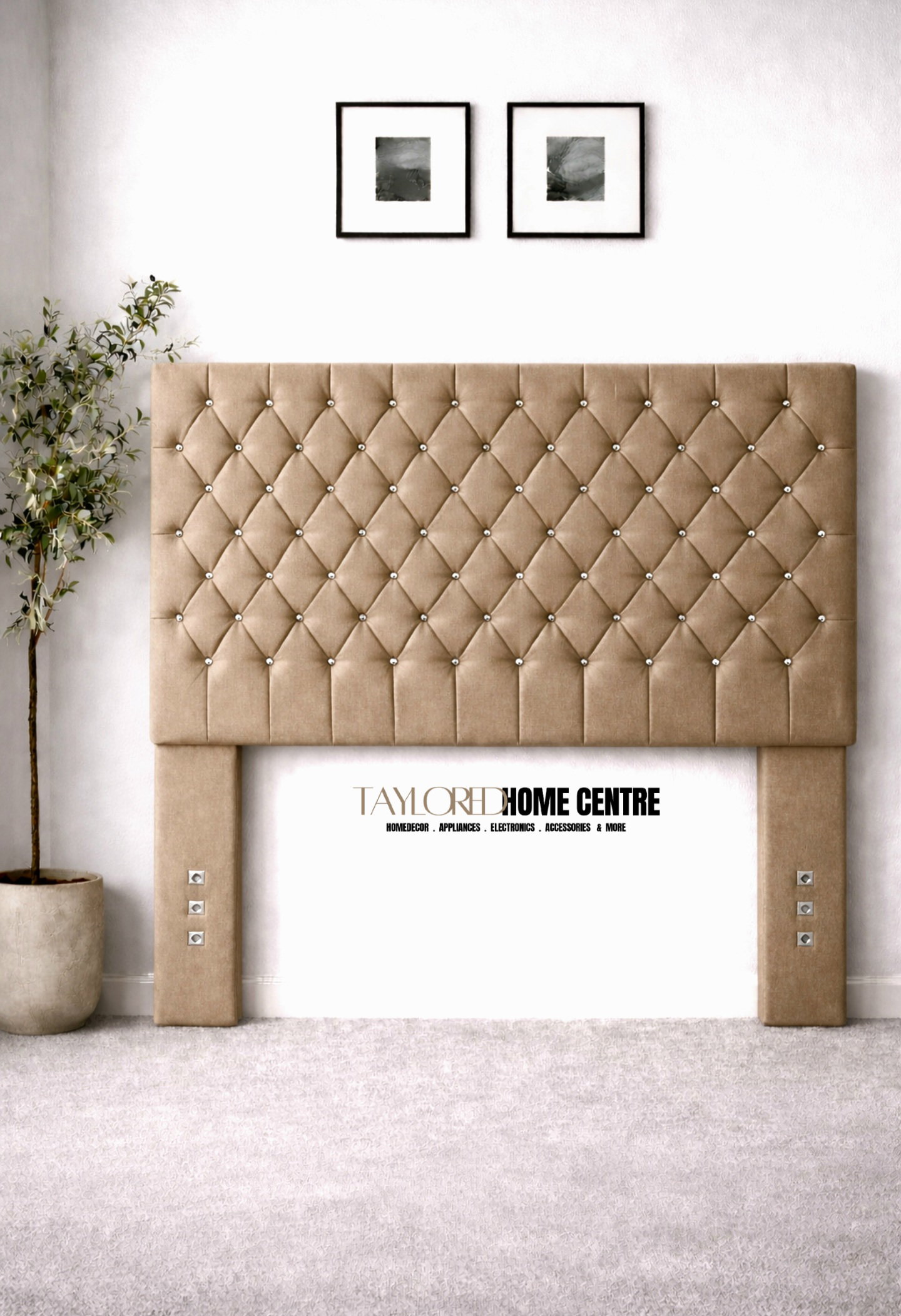 Upposted Headboard Size KING & QUEEN (Available In Black, White, Grey & Brown_5