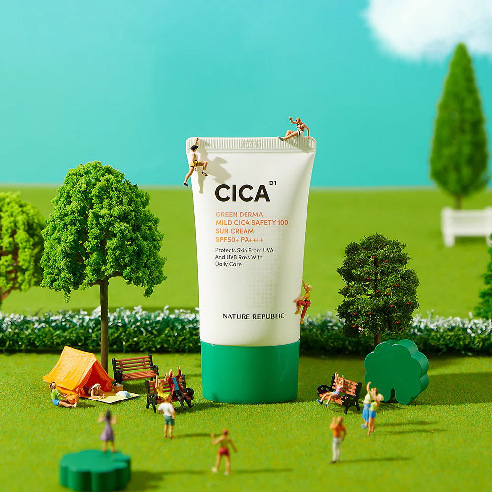 Green Derma Mild Cica Safety 100 Sun Cream SPF50+ PA++++_1