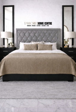 Upposted Headboard  Size KING  (Available In Black, Grey & Brown