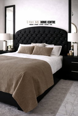 Upposted Headboard Size king & Queen (Available In Black, White & Grey