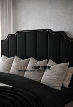 Upposted Headboard Black Colour Size KING