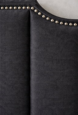 Upposted Headboard Black Colour Size KING