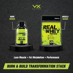 VITAXTRONG™ Burn & Build Transformation Stack | Real Whey 5lb + L-Carnitine | Lean Muscle • Fat Metabolism • Performance