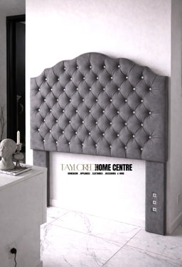 Upposted Headboard  Size King (Available In Black, Silver, Cream