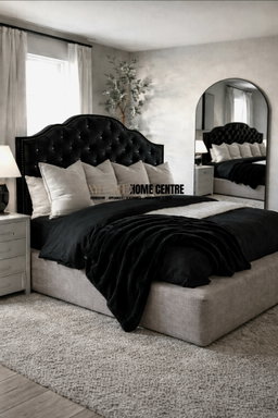 Upposted Headboard  Size King (Available In Black, Silver, Cream