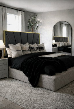 Upposted Headboard Size King (Available In Black, Brown & Grey