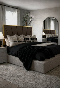 Upposted Headboard Size King (Available In Black, Brown & Grey