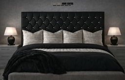 Upposted Headboard Size King & Queen (Available In Black, Grey & White