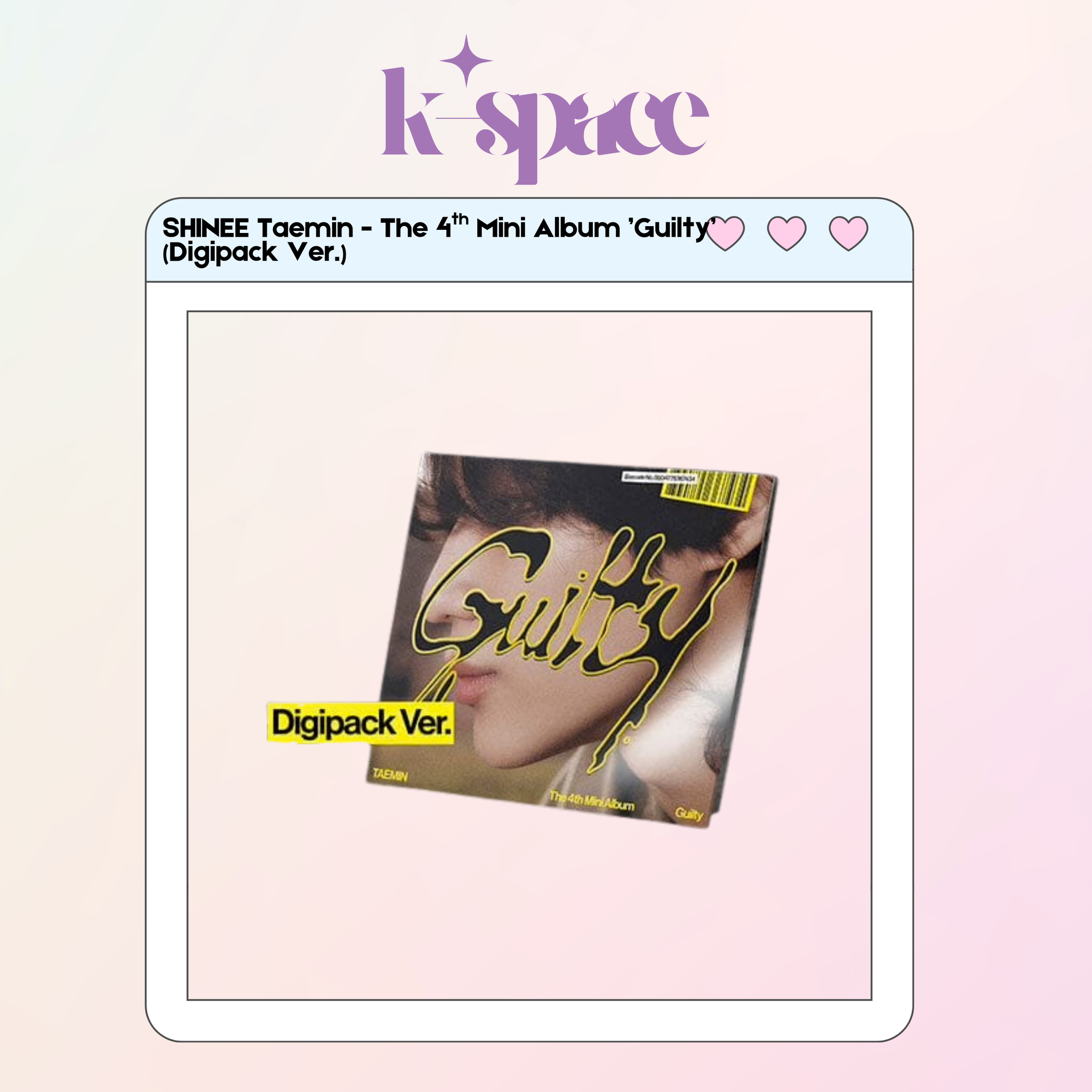 Taemin SHINEE - The 4th Mini Album ’Guilty’ (Digipack Ver.)_0