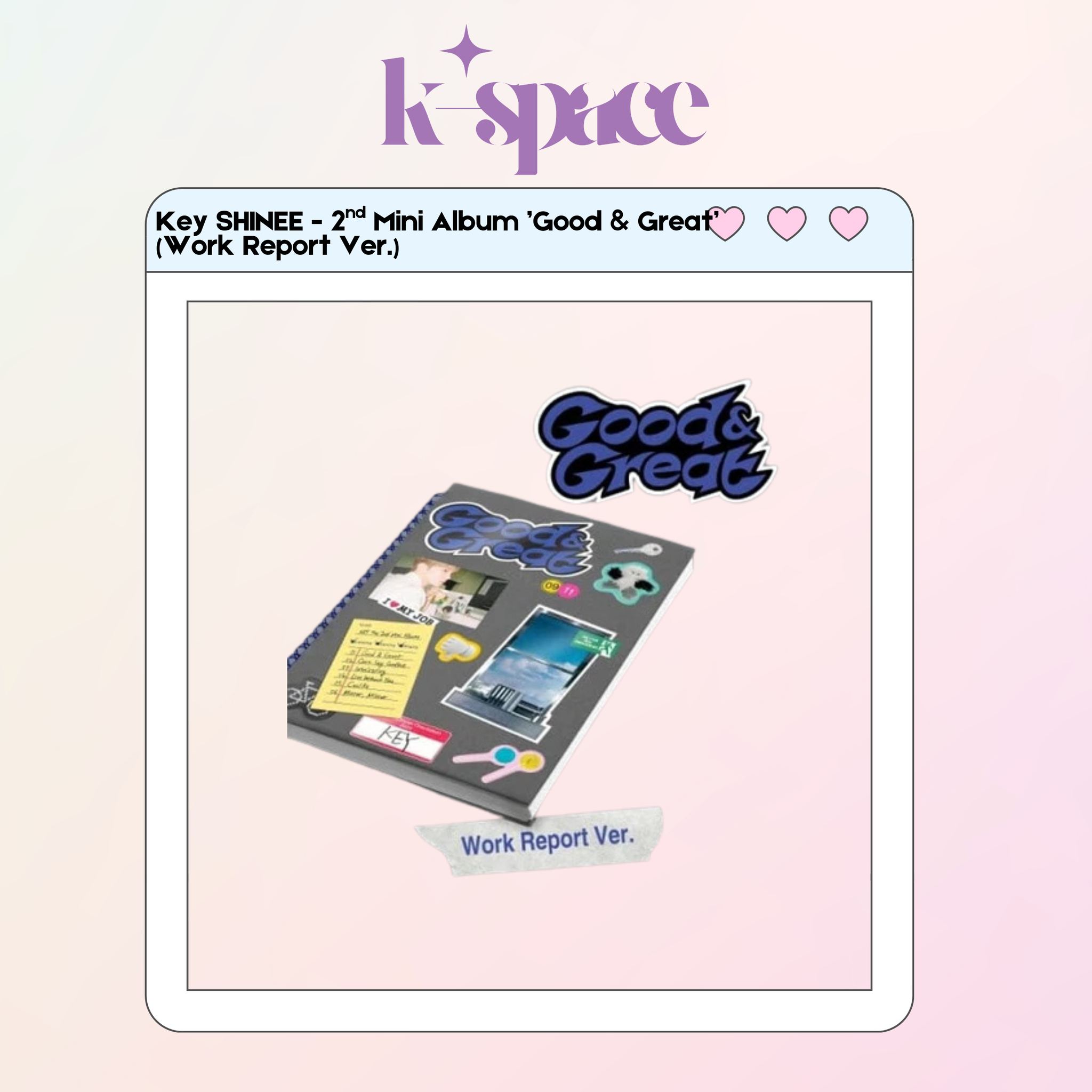 Key SHINEE - 2nd Mini Album ’Good & Great’ (Work Report Ver.)_0