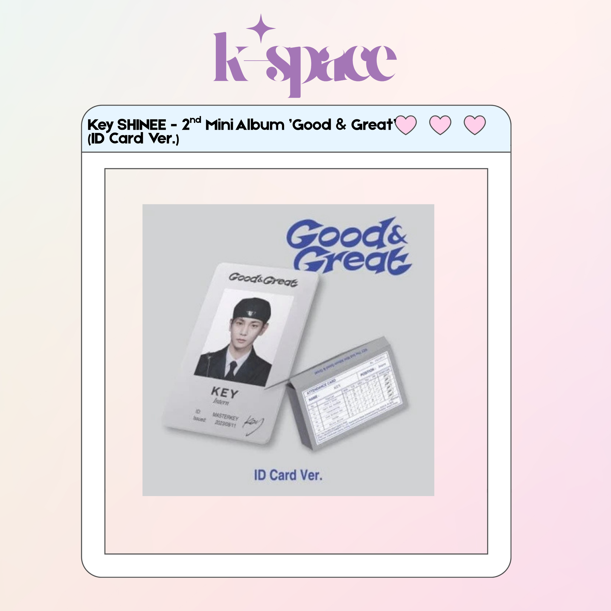 Key SHINEE - 2nd Mini Album ’Good & Great’ (ID Card Ver.)_0